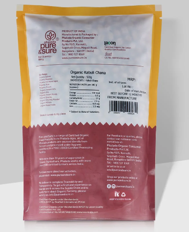 Organic Kabuli Chana-500g