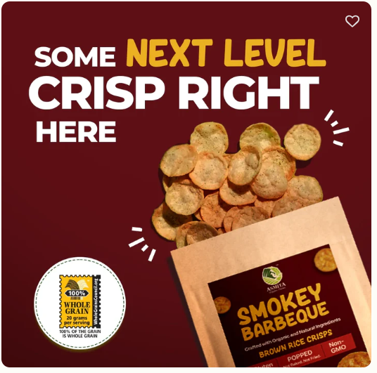 Brown Rice Crisps Smokey Barbeque-50g