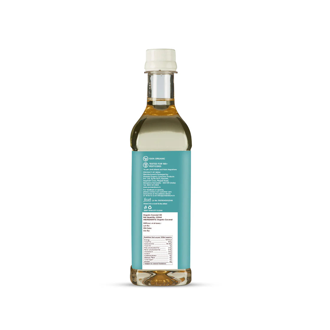 Organic Cold Pressed Coconut Oil-250ml