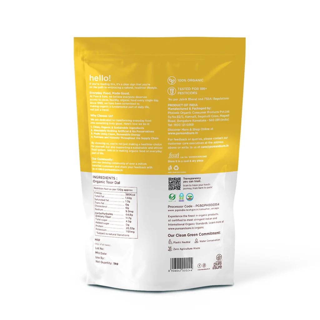 Organic Tur Dal-500g