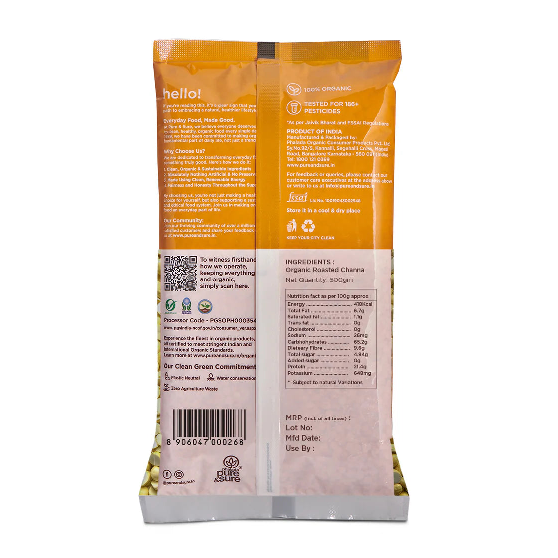 Organic Roasted Channa-500g