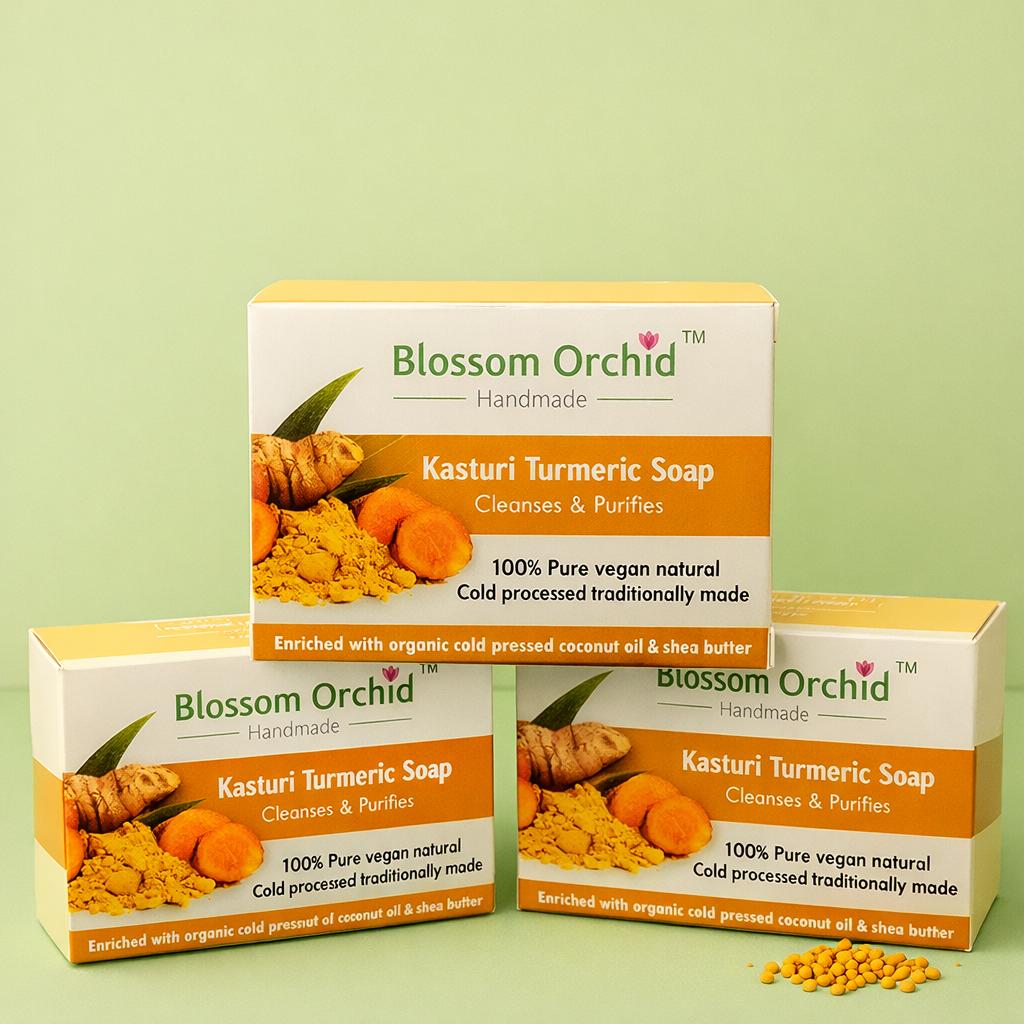 Kasturi Turmeric Handmade Soap-100g