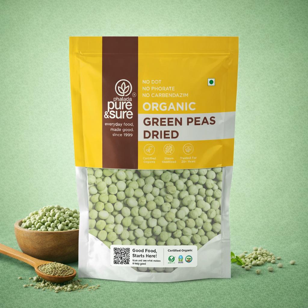 Organic Green Pease Dried-500g