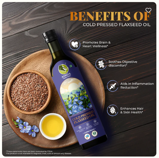 Organic Cold Pressed Flaxseed Oil-500ml