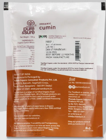 Organic Cumin Powder-100g