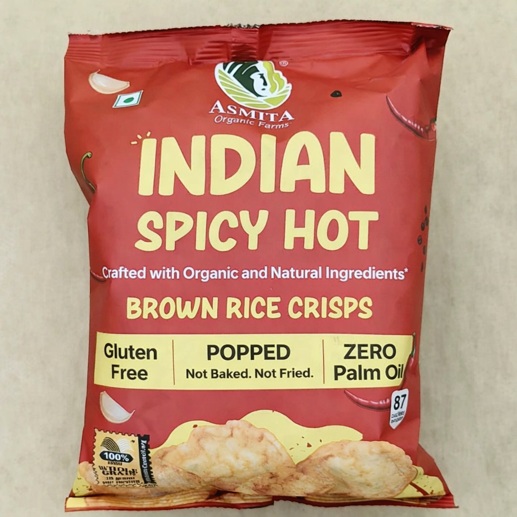 Brown Rice Crisps Indian Spicy Hot-50g