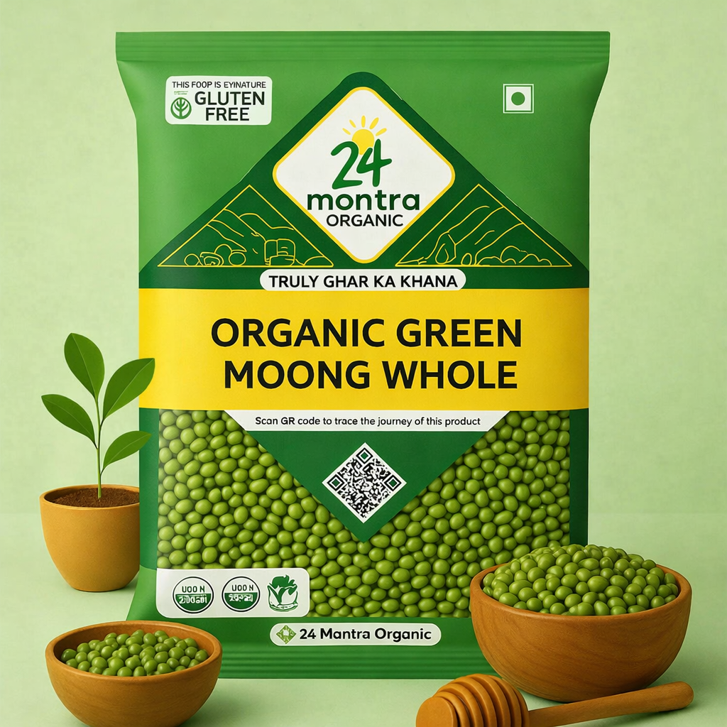 Organic Green Moong Whole-500g