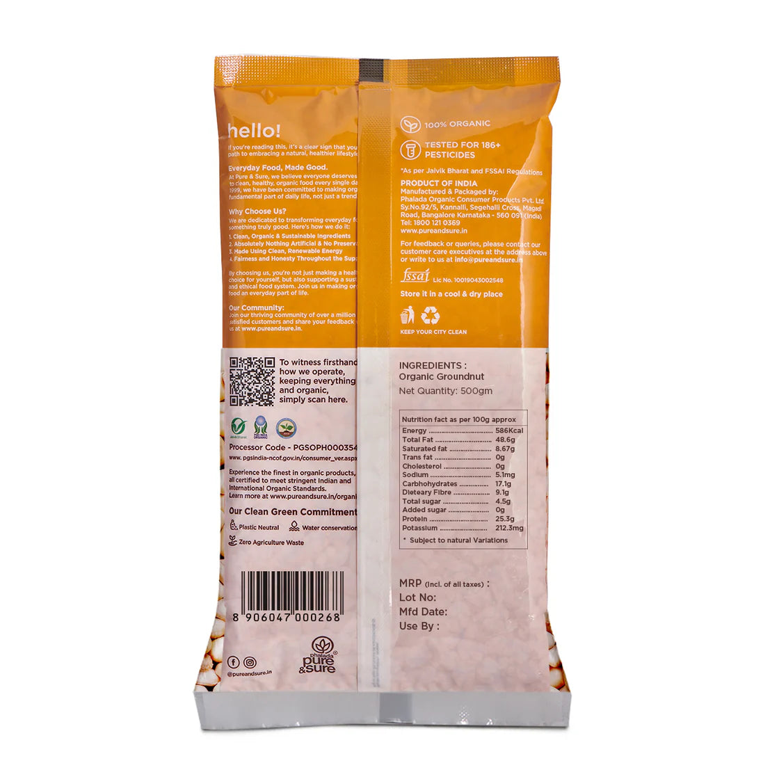 Organic Peanuts-500g