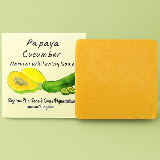 Papaya Cucumber Cold Process Soap -100g