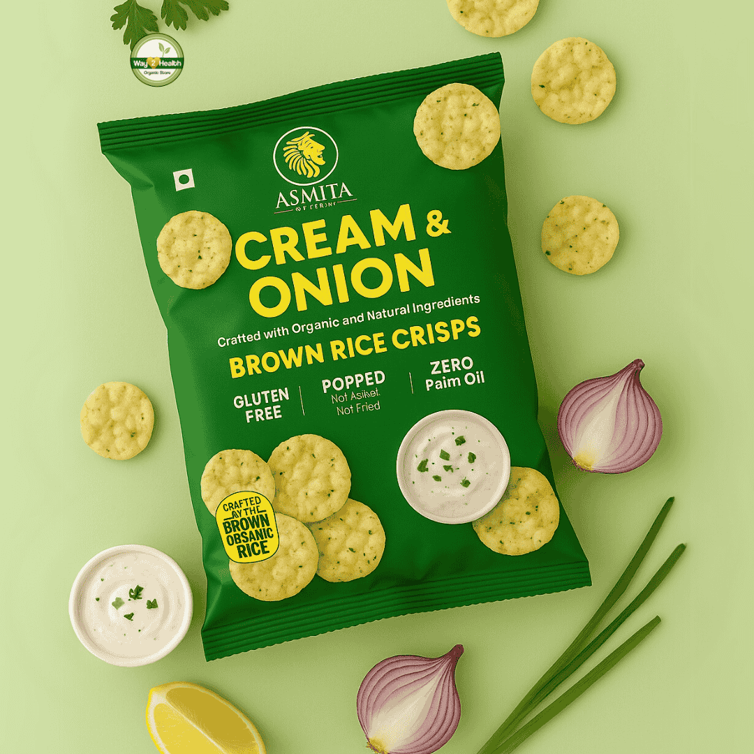Brown Rice Crisps Cream & Onion-50g