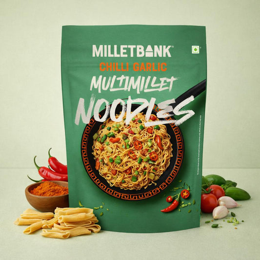 Multi Millet Chilli Garlic Masala Noodles-180g