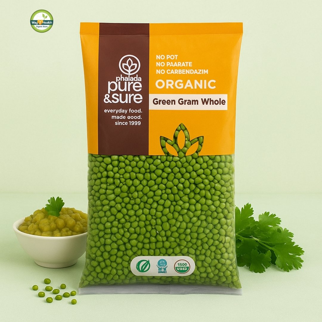 Organic Green Moong Whole-500g
